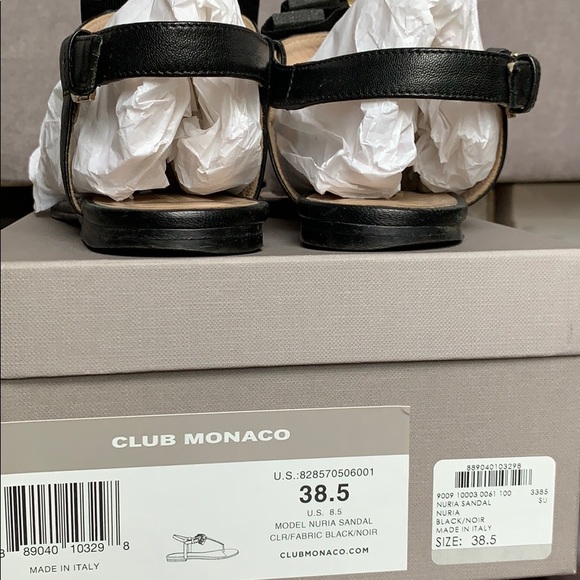 Club Monaco Nuria Leather T-strap Sandal - Picture 11 of 11